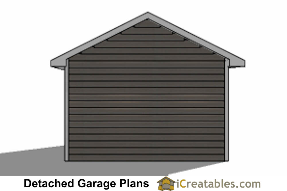 14x20 garage plans rear elevation